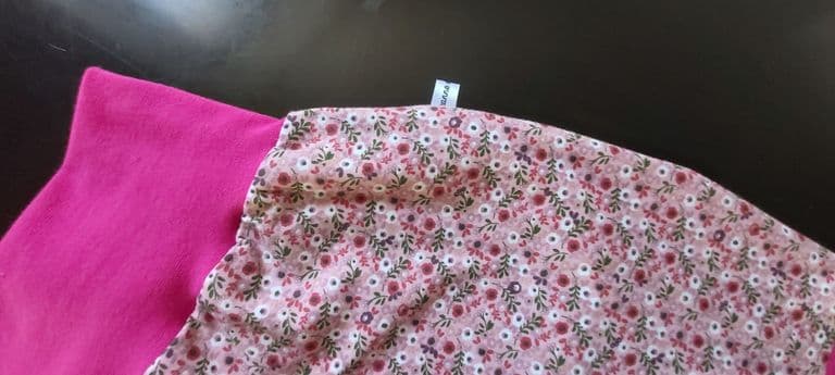 Sarouel évolutif « Rose fleurs roses » taille 2